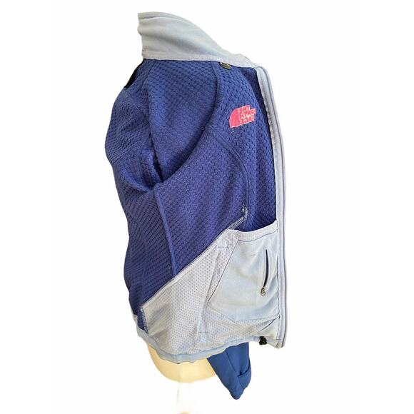 The North Face Polartec Zip-Up Blue on Blue with Pink Accents Fleece Jacket - XS - Picture 4 of 12